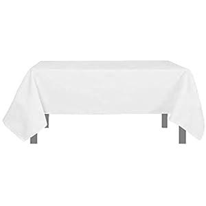 Soleil d’ocre Tovaglia Antimacchia, Bianco, 140 x 140 cm