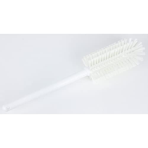 Image of SPARTA Large Water Bottle Brush Ideal for Wide-Mouth Jars, Bottles and Tumblers, Dishwashing Tool with Handle for Home and Commercial Kitchens, Plastic, 16 Inches, White