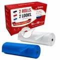 Plastic Table Cover Roll, 2 Rolls Disposable Tablecloth Plastic Tablecloth