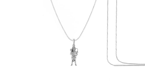 Pendentif Hanuman argent 925 avec chaîne, un symbole de force et de protection