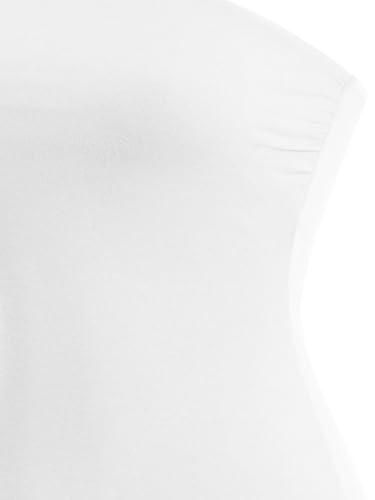 Image of MixMatchy Women's Stretchy Strapless Tube Top Y2K Bandeau Top