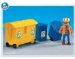 Figurines Playmobil éboueur / Aiguilleur D'aéroport - Lot Occasion, Références Diverses