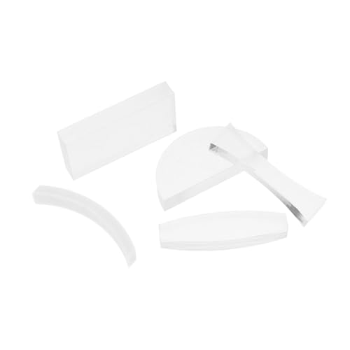 Veemoon 5pcs Physics Optics Experiment Lens Acrylic Transparent Convex Lens for Science Teaching and Research Middle School and Laboratory Use