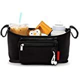 Pram Buggy Organiser Storage Bag Cup Bottle Drink Food Holder Storage Bag Organizer for Pram Pushchair Stroller Buggy Bags (Black)