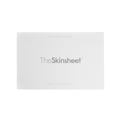 The Skinsheet Multiuse Facial Sheets, Toner Applicator Pads, Dry Toner Pads Lint Free, Dry Wipes, Makeup Remover Cloths Disposable, Face Sheets, Lint-Free, Ultra Soft, Made in USA, 70 Count.