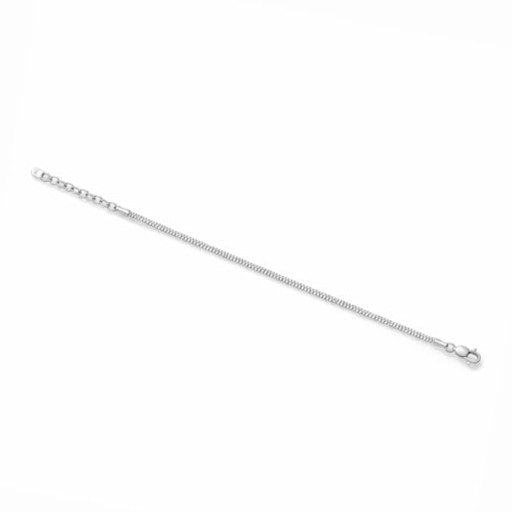 Men's 925 Sterling Silver Franco Link Chain Bracelet, Adjustable Size