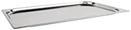 Vogue K998 Stainless Steel 1/1 Gastronorm Pan 3Ltr/20mm Deep Food Container, Silver