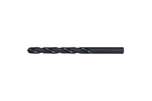 Image of Century Drill & Tool 24121 Pro Grade Black Oxide Drill Bit, 21 /64 inch, Pro | Straight shank, 4-5 /8 inch overall length, 135 point, cuts steel, wood & plastic, 135 split point