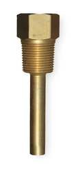TRERICE 76-4G2 INSERTION LENGTH: 2.5 INCH, EXTERNAL THREAD 3/4 INCH NPT, THERMOWELL, BRASS
