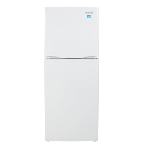 Avanti 7.0 cu.ft. Apartment Size Refridgerator, Compact Fridge with Top Freezer with Temperature Control and Adjustable Shelves and Crisper Drawer, 7.0 cu.ft., White on Fridge.com