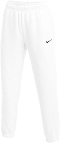 Nike Womens Fleece Jogger Sweatpants (US Alpha Large Regular Regular White)