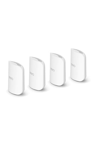 Image of Amazon eero Pro 7 tri-band mesh Wi-Fi 7 router (newest model) - Supports internet plans up to 5 Gbps, Coverage up to 8,000 sq. ft., 4-pack