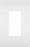 Legrand RWP26WCC10 - Placas de pared radiantes sin tornillos para enchufes decorativos, 1 banda, color blanco, paquete de 10