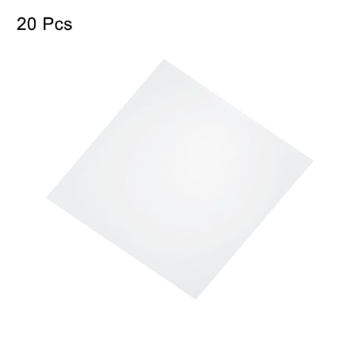 Image of HARFINGTON 20pcs Clear Plastic Sheets 8 inch x 8 inch x 0.01 inch Transparent Flexible PVC Sheet Panels with Protective Paper for Signs DIY Display Projects Craft Picture Frames Painting