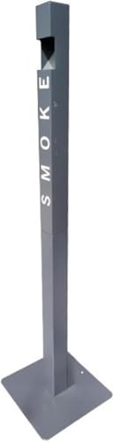 ZCEDZYSW Cubo de basura para exteriores, grande, comercial, vertical, columna de ceniza, cubo de acero inoxidable (C)