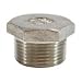 MIDLAND INDUSTRIES 62635 Cored Hex Head Plug, 1-in Male NPT, Stainless Steel, 150 lb