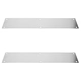 DOITOOL 2pcs 89x381mm Brushed Stainless Steel Door Kick Plate Protector with Screws, Anti-Scratch Metal Door