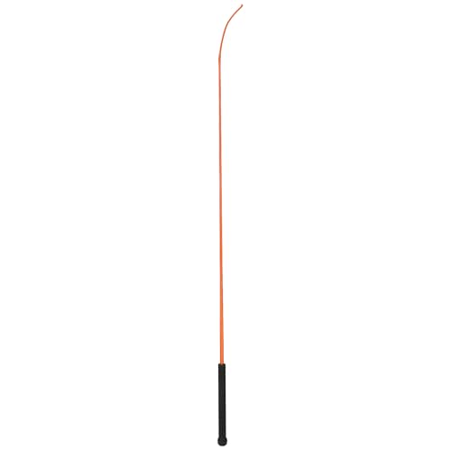 Weaver Livestock 36 Dressage Whip With Comfort Grip Rubber Handle Pig Training Whip Livestock Guiding Whip for Show Ring Competition Orange Crush