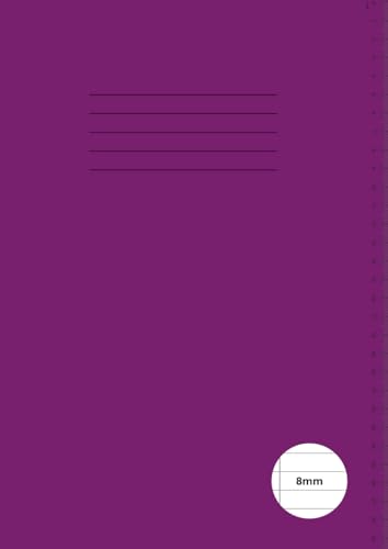 Exercise Books A4 Lined: 8mm Ruled with Margin Notebook/Journal for Kids, 100 Pages, Thick 90gsm Pap