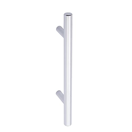 Image of South Main Hardware Euro Bar Cabinet Drawer Pull Handle (3 /8 inch Diameter), 5.88 inch Length (3.5 inch Hole Center), Polished Chrome, Mounting Hardware Included, 10-Pack