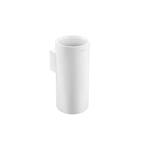 Portacepillos Black & White Blanco Mate (6,2X8,7X14 Cm) Cosmic