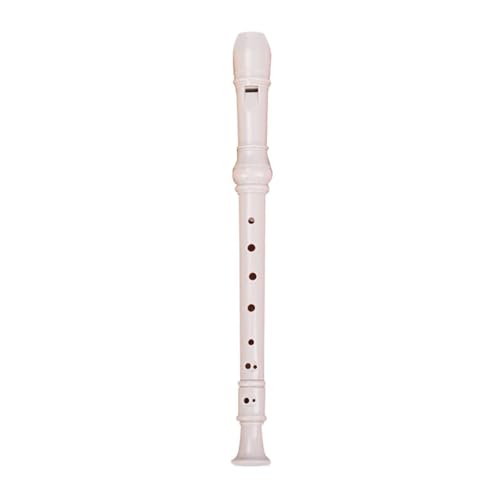 flauta de agudos 8 agujeros ABS clarinete colorido flauta larga instrumento Musical grabadora soprano(WHITE)