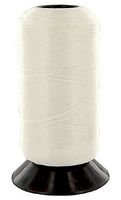 Lacing Cord, Flat Braided, Resin/Vinyl Finish, White, Polyester, 50 lb, 2.2 mm, 0.36 mm, 457 m