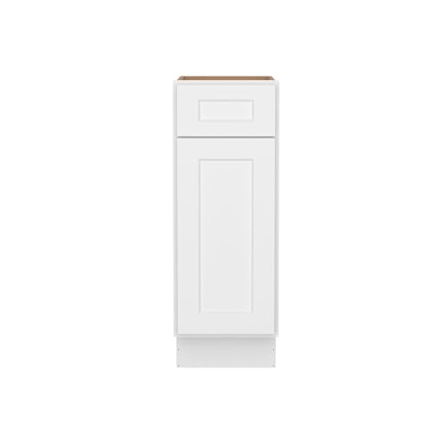 Image of Furinno Shaker Drawer Base Kitchen Cabinet with 1-Door, Ready to Assemble, 24 D x 12 W x 34.5 H, White