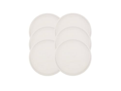 Villeroy & Boch - Artesano Original Speiseteller, 6 Stück, 27 cm, ideal für Hauptspeisen, Premium Porzellan, spülmaschinen-, mikrowellengeeignet, weiß