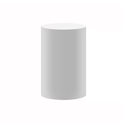 HUAYI Cubiertas de pedestal blanco para decoración de fiesta de cumpleaños cubierta de zócalo blanco sólido cubierta de cilindro accesorios de evento Dia56cm H77cm patrón B Cover