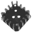 Heat Sink, Square, Black Anodized, TO-3, TO-220, 7.73 °C/W, 19.1 mm, 46 mm, 46 mm