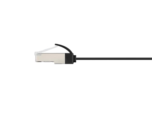 Cable Ethernet Cat6A plano U/FTP 5 pies negro miniatura 2