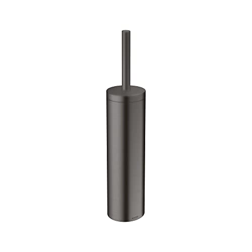 Image of AXOR Universal Circular Modern Toilet Brush and Holder Set in Brushed Black Chrome, 42855340