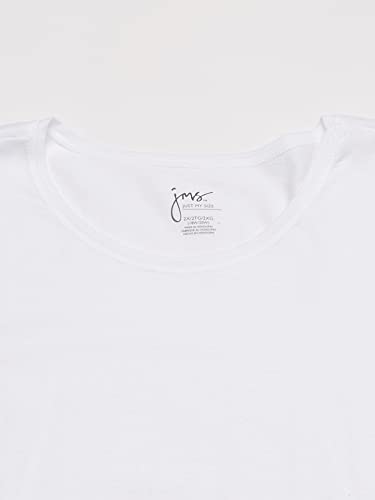 Hanes Just My Size Women's Plus Size Long Sleeve Tee, White, 3X