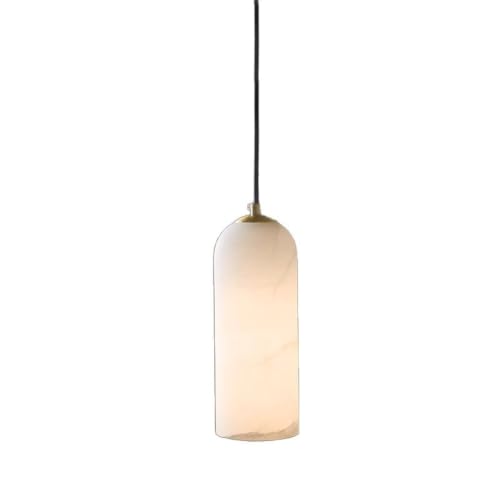 Lampe suspendue cylindrique marbre blanc pour éliminer l'éblouissement