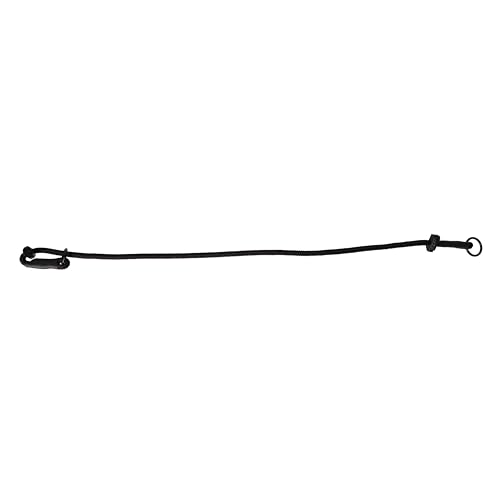 Dingo Gear Trainingshalsband für Hunde – handgefertigt, robuste geflochtene Polypropylenleine, mit Zwei Stoppern, Größe L, Full Black S04079