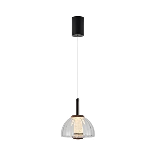 Lampe suspendue en métal noir pour une chambre moderne et cocooning avec télécommande