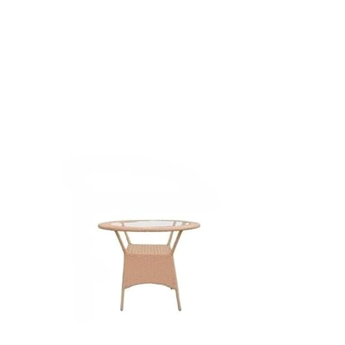 Image of Furniture Outdoor Indoor Patio Set Bistro Set Rattan Chair Patio Set for Living Room Dining Room Lawn Balcony Outdoor Garden Chair Set with Glass Table (D-12 Cream 2+1)