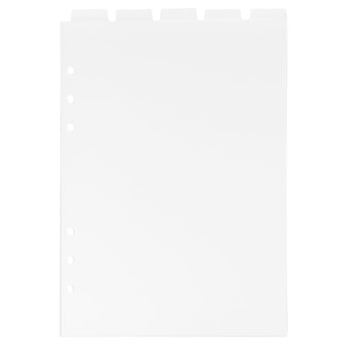 Intercalaires A5 à 6 trous en plastique transparent haute résistance pour classer vos documents