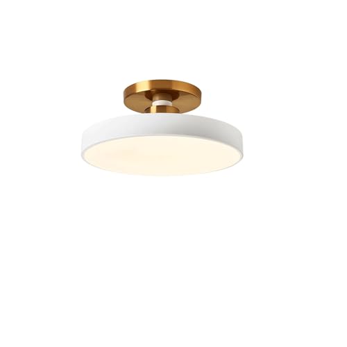 Lámpara de Techo LED para Entrada, semiempotrada, Circular, para Interiores, Regulable, 3000K/4000K/6000K, para Dormitorio, Entrada, lavadero y Pasillo, 50 cm.