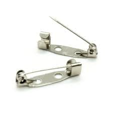 Image of Brooch Pins Pack 100 Pcs of Metal Brooch Pin,Backs Safety Clasp Brooch Pin, Jewelry Pins for DIY Craft Making (20mm)