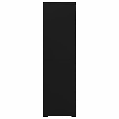 Armadietto portadocumenti in metallo nero con serratura 90 x 46 x 164 cm per ufficio e casa Sto Solut con Ders sicuri per forniture di documenti e risparmio di spazio efficiente nizat