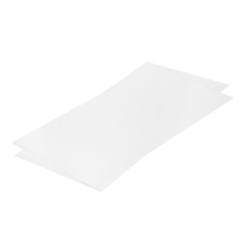 MECCANIXITY ABS Plastic Sheet 24 Inch x 12 Inch x 0.02 Inch ABS Styrene Sheets for Building Model DIY Crafts Panel White 2 Pcs