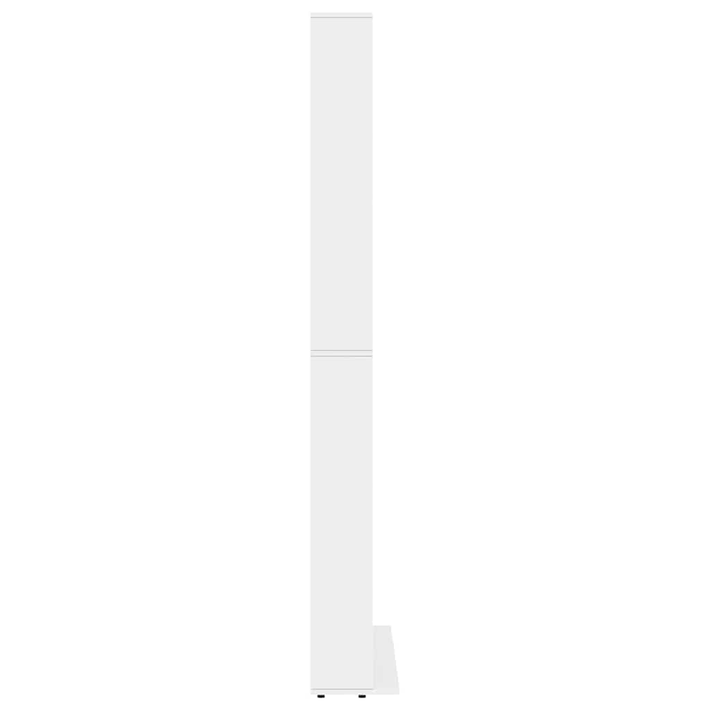 Armario para CD, color blanco, 102 x 23 x 177,5 cm, material de madera, 30 compartimentos abiertos para discos de vinilo, estante de almacenamiento como estante para CD, montaje en pared