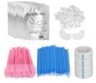 Eyelash Extension Kit Eyelash Grafting Kit Grafting Eyelash False Lashes Eyelash Extension Supplies Lash Extension Kit with Under Eye Gel Pads Eye Patches Eyelash Brushes White