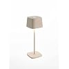 Zafferano Ofelia – Dimmbare LED Tischlampe, Schutzart IP65, Innen-/Außenbereich, Mikro-USB-Ladegerät, H30cm, EU-Stecker, 2,2 W – Sand