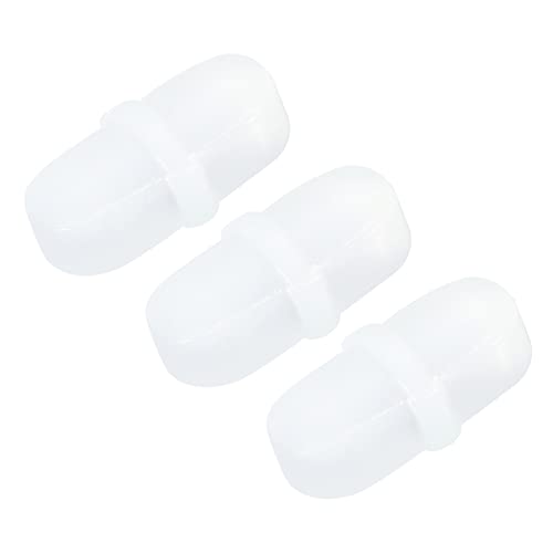 QUARKZMAN Miscelatore con Agitatore Magnetica Barra Agitazione Asta 10mm/0.39' con Magnete Ad oring con Rivestimento PTFE Bianco per Laboratorio 3pz