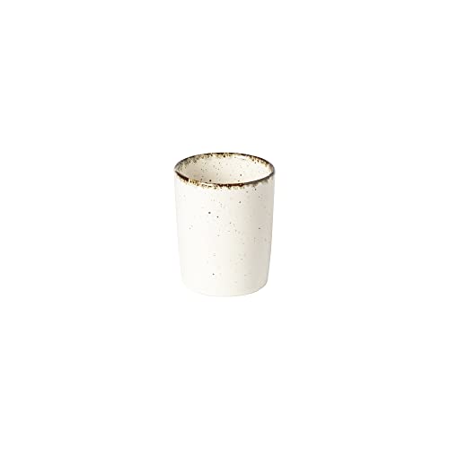 Casafina Ceramic Tumbler Toothbrush Cup - Toscana Collection, Aglio | Stoneware Bathroom Accessories | Quality Bath Decor | 3'' x 3.75'', 8 oz.