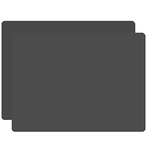 Silicone Placemats for Kids,2pcs Table Mat,Non Slip, Heat Resistant,Dishwasher Safe,40 x 30 cm Black