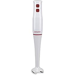 Batidoras Usadas Baratas BEPER P102FRU003 Batidora de inmersión, Hand blender, ABS,400W, Cuchillas de acero inoxidable, Función Turbo, Batidos, Sopas, Yogurt, Salsas, Alimentos Para Niños